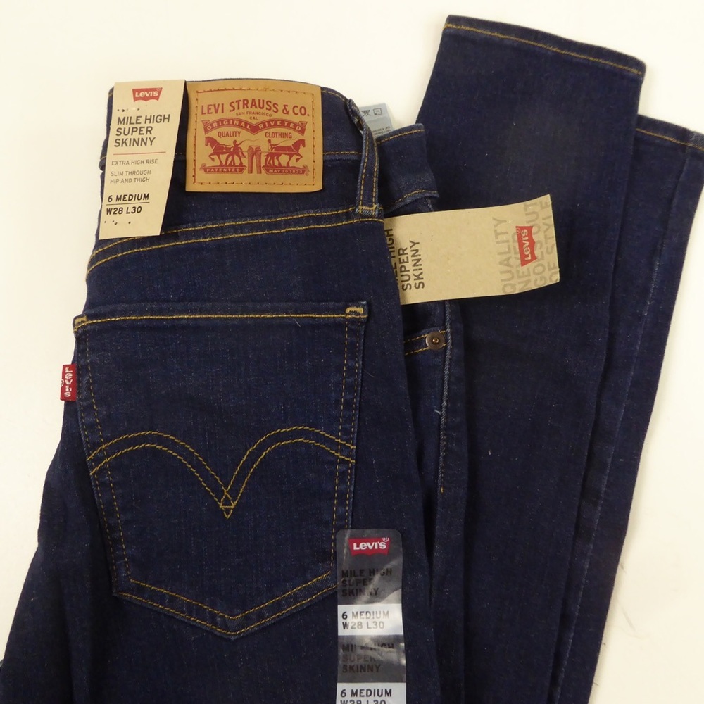 Levi’s Stretch Lycra Denim Mile High Super Skinny Jeans High Rise NWT